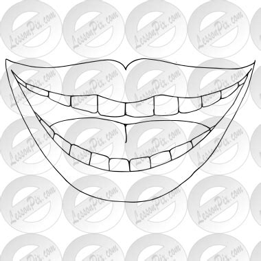mouth outline  classroom therapy  great mouth clipart