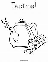 Coloring Teatime Teapot Built California Usa Twistynoodle Crackers sketch template