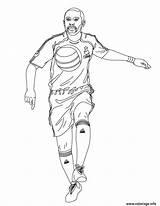 Coloring Pages Henry Thierry Soccer France Bruyne Football Kevin Colouring Messi Players Joueur Coloriage Drawings Printable Playing Foot Print Template sketch template