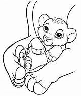 Simba Coloring Kids Pages Printable Lion sketch template