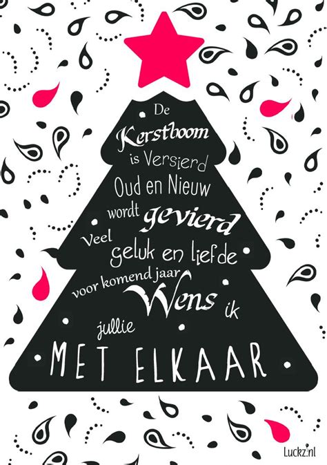 design voor een kerstwens met leuke typografie kerstboom  zwart en roze met de kerst tekst