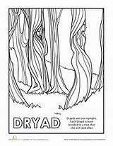 Coloring Pages Dryad Mythological Choose Board Color Creatures sketch template