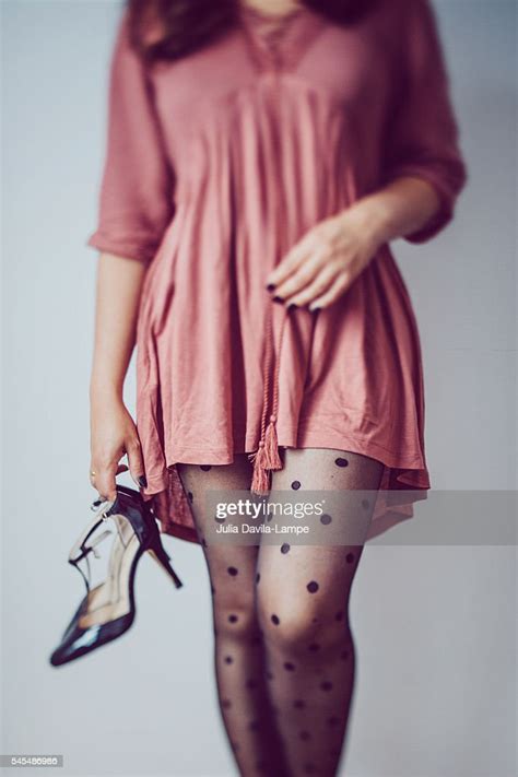 Woman Wearing Polka Dots Stockings Photo Getty Images