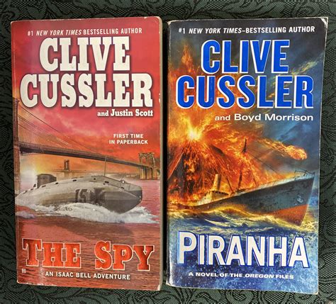 Lot Of 2 Clive Cussler Paperback Books The Spy And Piranha Ebay