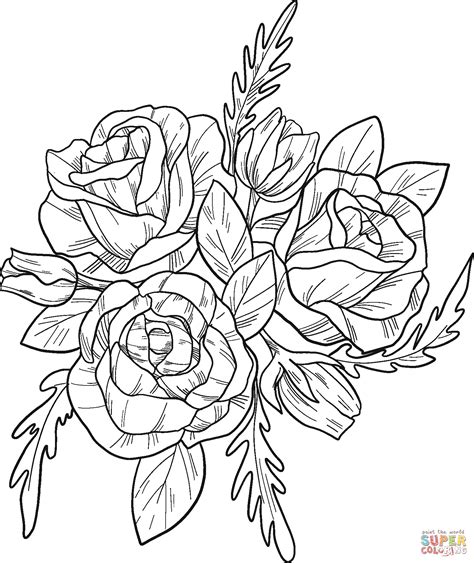 flores dibujos  colorear rose coloring pages flower drawing