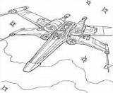 Wars Wing Coloring Pages Star Fighter Printable Color Print Template Info sketch template