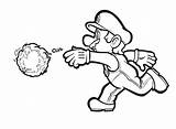 Mario Coloring Pages Fire Ball Brothers Flower Weapon Awesome Luigi Color Print Printable Getdrawings Size Getcolorings sketch template