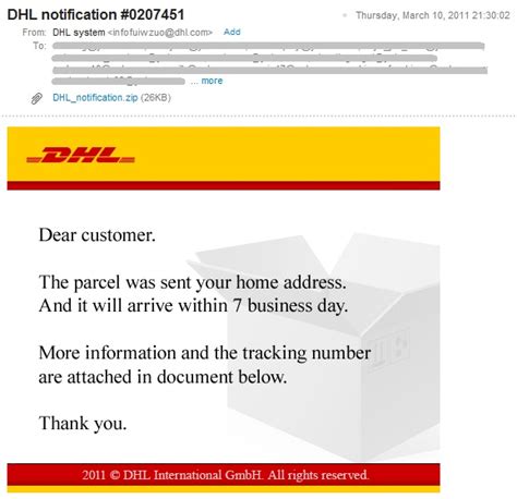 noob blogger dhl delivery notification