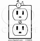 Outlet Electrical Clipart Clip Socket Character Coloring Cartoon Illustration Royalty Thoman Cory Vector Outlined Clipground Regarding Notes sketch template