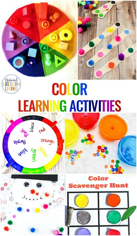color learning activities  preschool natural beach living