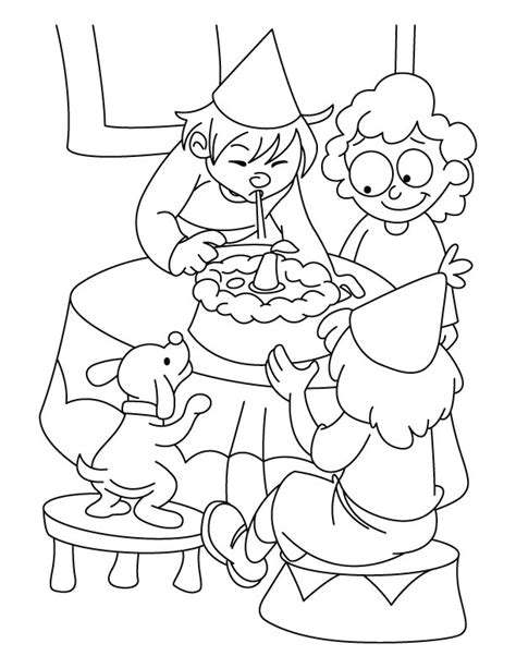 birthday party coloring pages   birthday party coloring