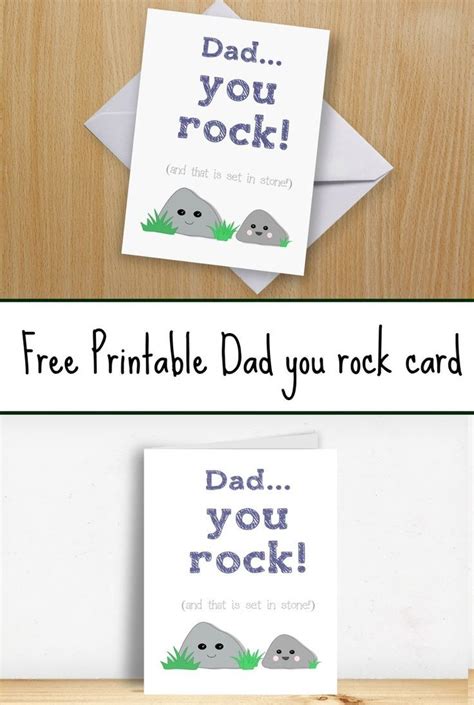 printable fathers day cards dad  rock fathers day cards