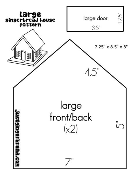 big gingerbread house template printable printable templates