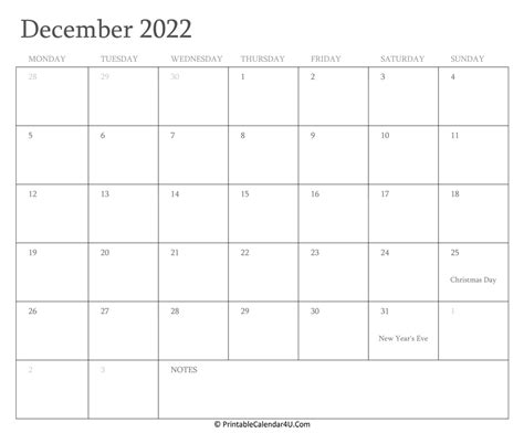 printable december  calendar  printable calendars vrogue
