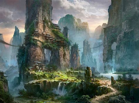 Landscape Concept Art By Ming Fan Cuded Fantasy Art