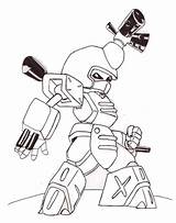 Medabots Coloring Metabee Draw Coloring4free Pages Printable sketch template
