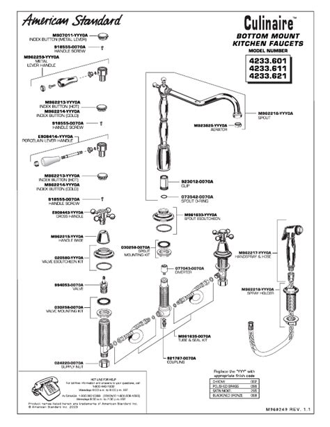 glacier bay kitchen faucet parts diagram diagramwirings