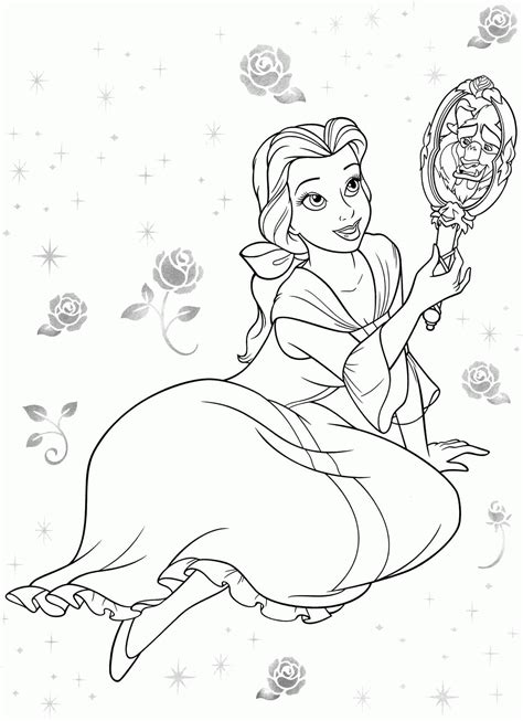 disney coloring pages belle coloring home
