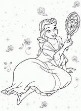 Coloring Belle Disney Pages Princess Beauty Library Clipart Comments Popular Drawing Coloringhome Line sketch template
