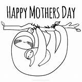 Sloth Coloring Pages Cards Baby Mother Mothers Xcolorings 500px 35k Resolution Info Type  Size Jpeg sketch template