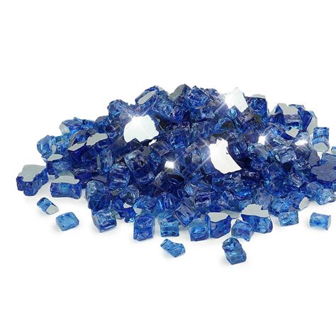Buy Starfire Glass 10 Pound Fire Glass 1 2 Inch Cobalt Blue Reflective