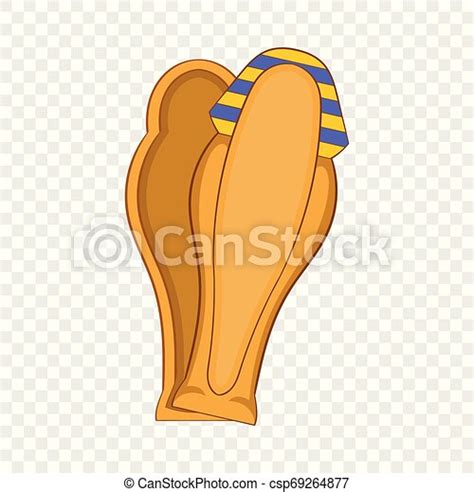 pharaoh sarcophagus icon cartoon style pharaoh sarcophagus icon