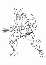 Wolverine Logan Superhero sketch template