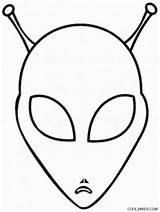 Alien Coloring Pages Printable Face Kids Head Template Aliens Cool2bkids Sheets Space Templates Choose Board sketch template