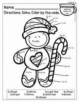 Gingerbread Color Number Addition Man Theme Teacherspayteachers Activities Math Kindergarten Christmas Winter Worksheets Sold Grade Emily sketch template