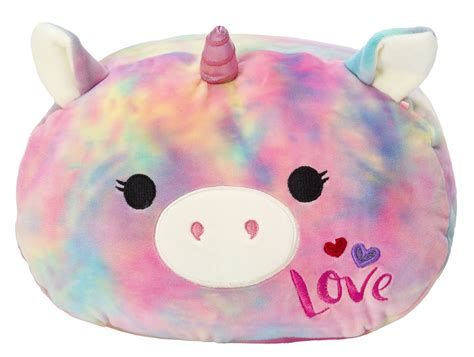 squishmallow  stackable rainbow tie dye unicorn super soft plush