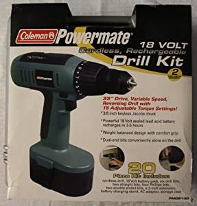 amazoncom coleman powermate  volt cordless rechargeable drill kit home improvement
