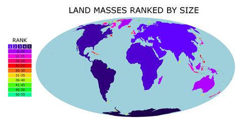 land masses ranked  size xoc mapporn