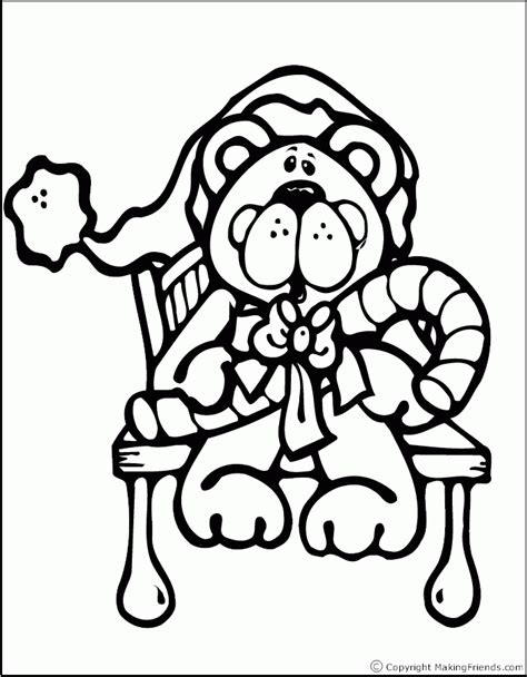 christmas bear coloring pages coloring home