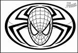 Spiderman Coloring Kids Pages Face Logo Spider Man Popular sketch template