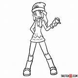 Pokemon Anime Dawn Draw Step sketch template