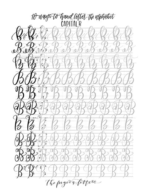 calligraphy alphabet printable sheets calligraphy practicepdf