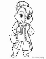 Chipmunks Alvin Coloring Brittany sketch template
