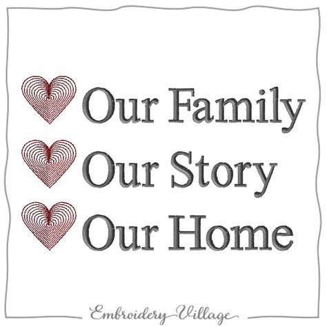 family  story  embroidery village