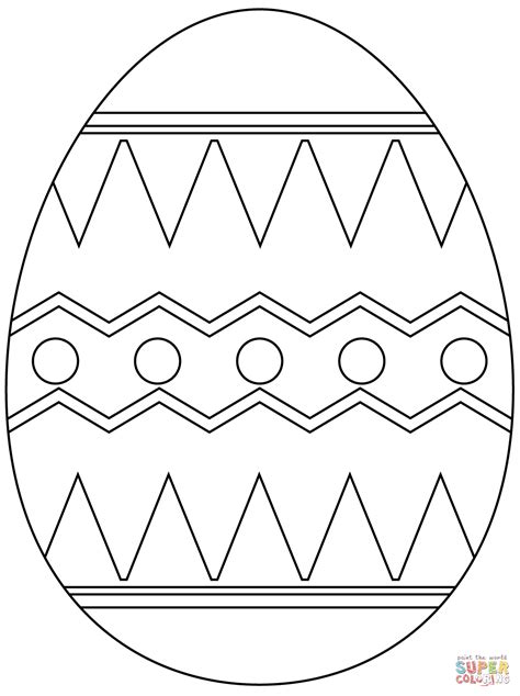 easter egg  abstract pattern coloring page  printable