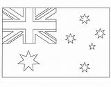 Flag Australian Printable Coloring Colouring Template Geography Flags Print Pages Templates Sheet Sheets sketch template