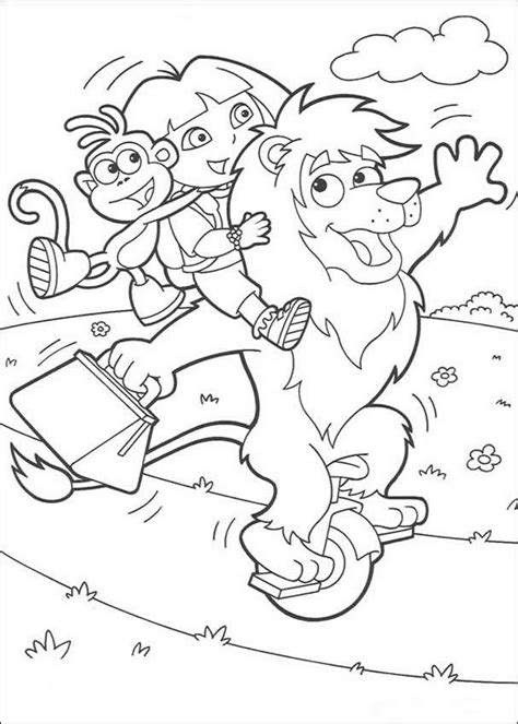 dora playing  friends coloring pages hellokidscom