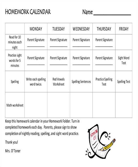 weekly assignment calendar thejudgereportwebfccom  homework