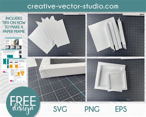 paper frame svg template creative vector studio