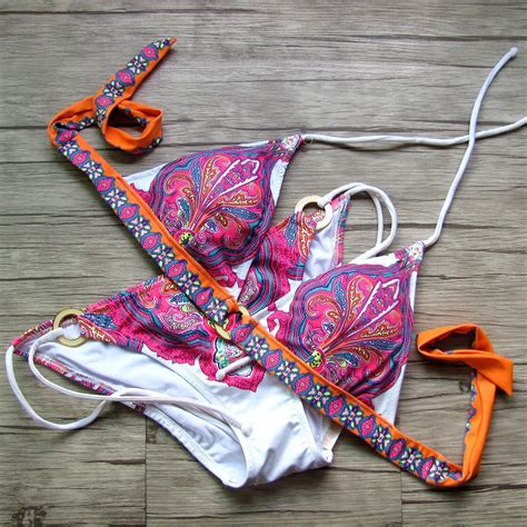 designer secret women bikini 2018 sexy swimwear pink print bikinis