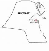 Kuwait Coloring Map Color sketch template