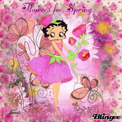 betty boop flowers  spring picture  blingeecom