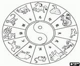 Cinese Zodiac Zodiaco Chinesische Chinesisches Tierkreis Kreis Oroscopo Horoskop Cerchio Designlooter Sternzeichen Ausmalbilder Horoscope Tierkreiszeichen Segno sketch template