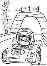 Coloring Bubble Guppies Pages Car Race Driver Kids Printable Nonny Print Driving Guppy Book Birthday Racing Letscolorit Color Cars Sheets sketch template