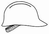 Hat Construction Coloring Worker Clipart sketch template
