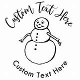 Rubber Stamp Christmas Stamps Snowman sketch template